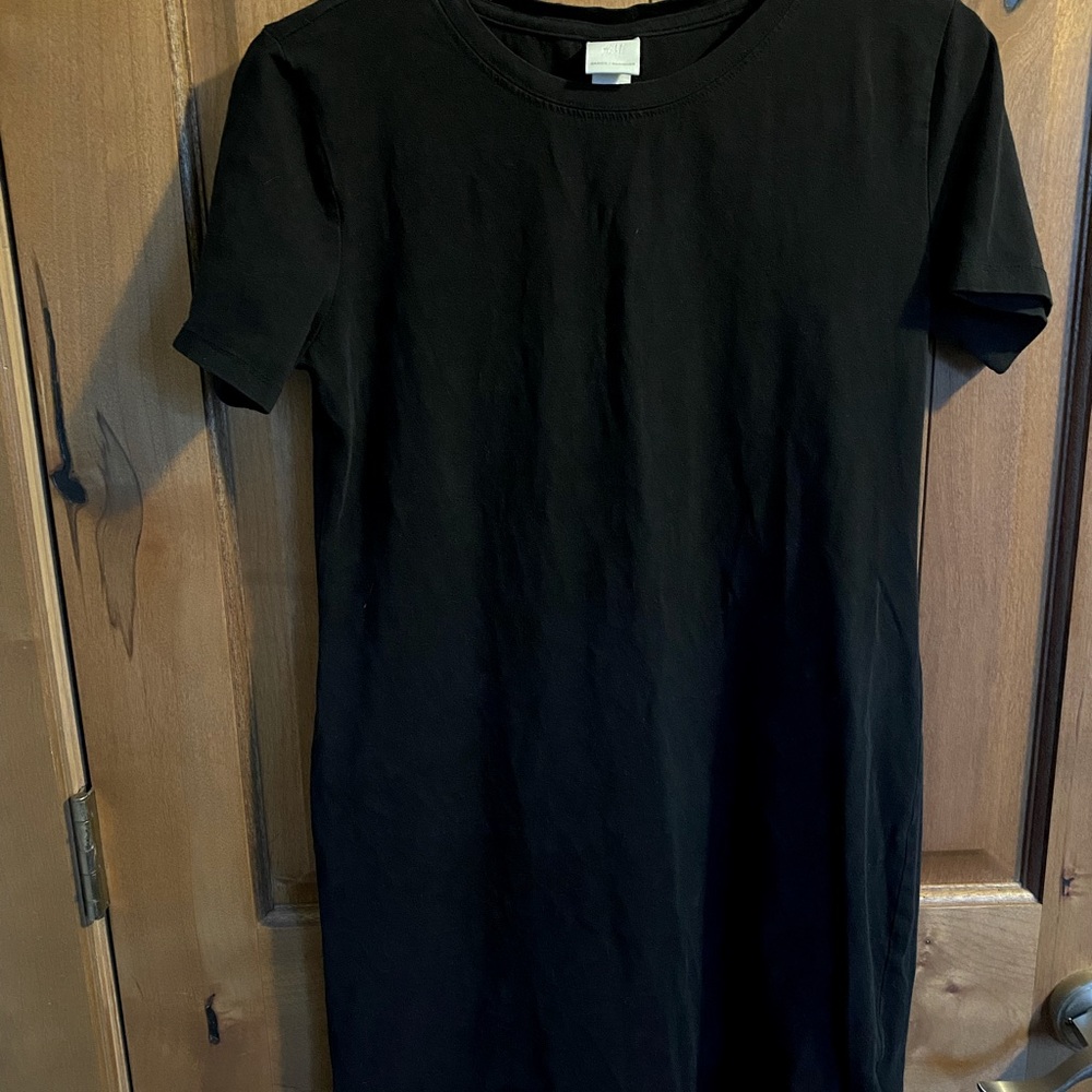 Black Soft T-Shirt Dress • H&M